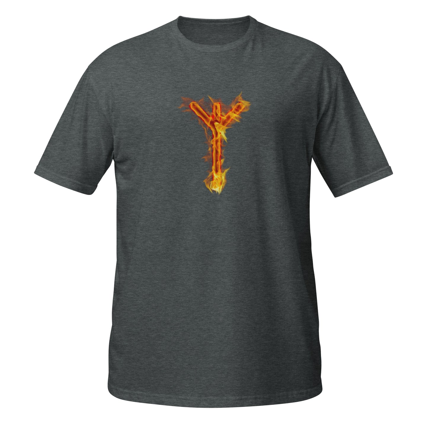 Fire Rune Algiz Short-Sleeve T-Shirt