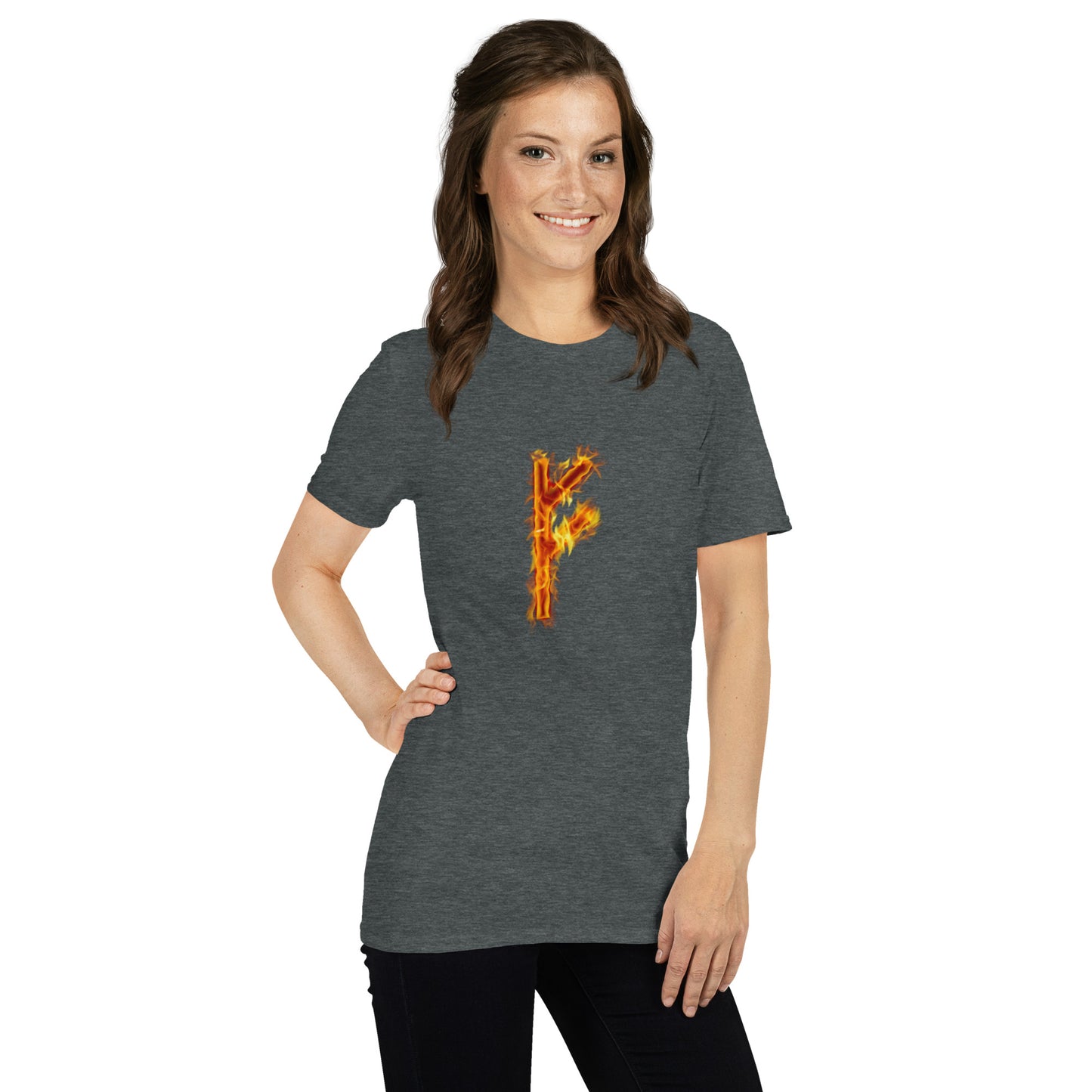 Fire Rune Fehu Short-Sleeve T-Shirt