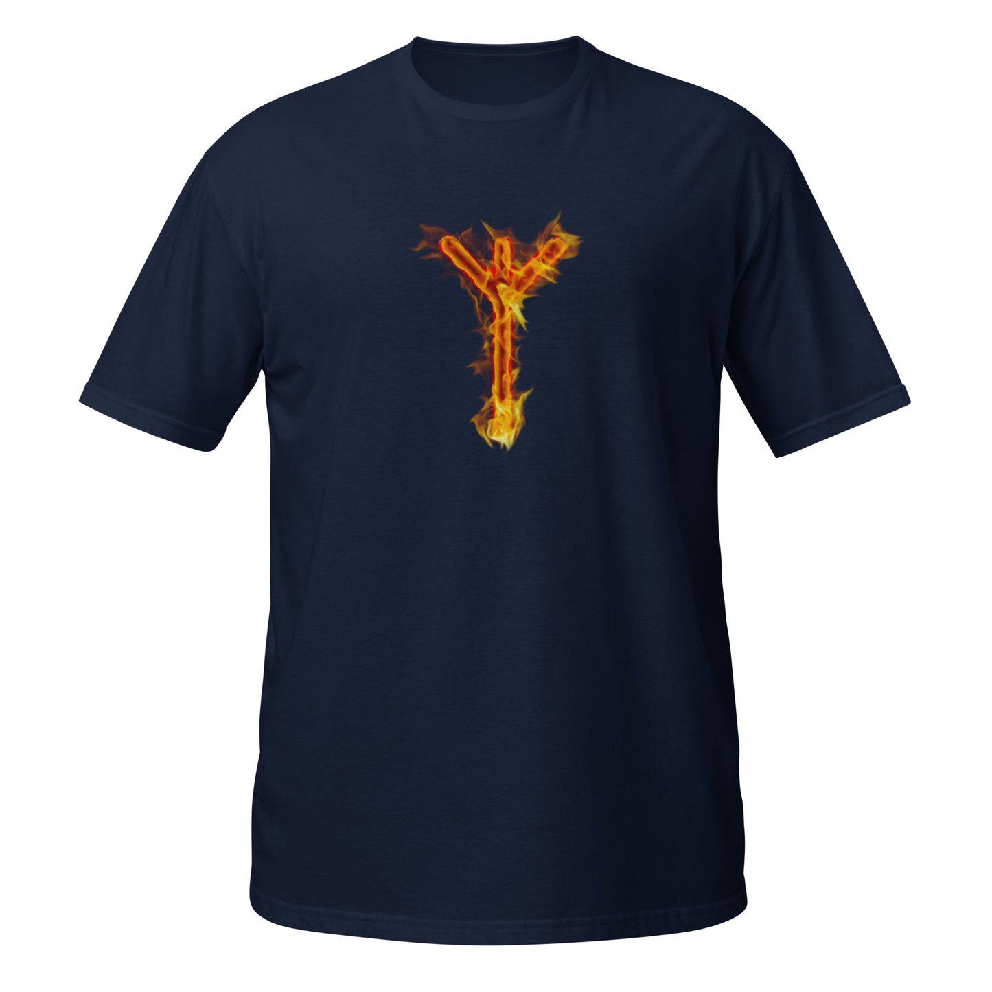 Fire Rune Algiz Short-Sleeve T-Shirt