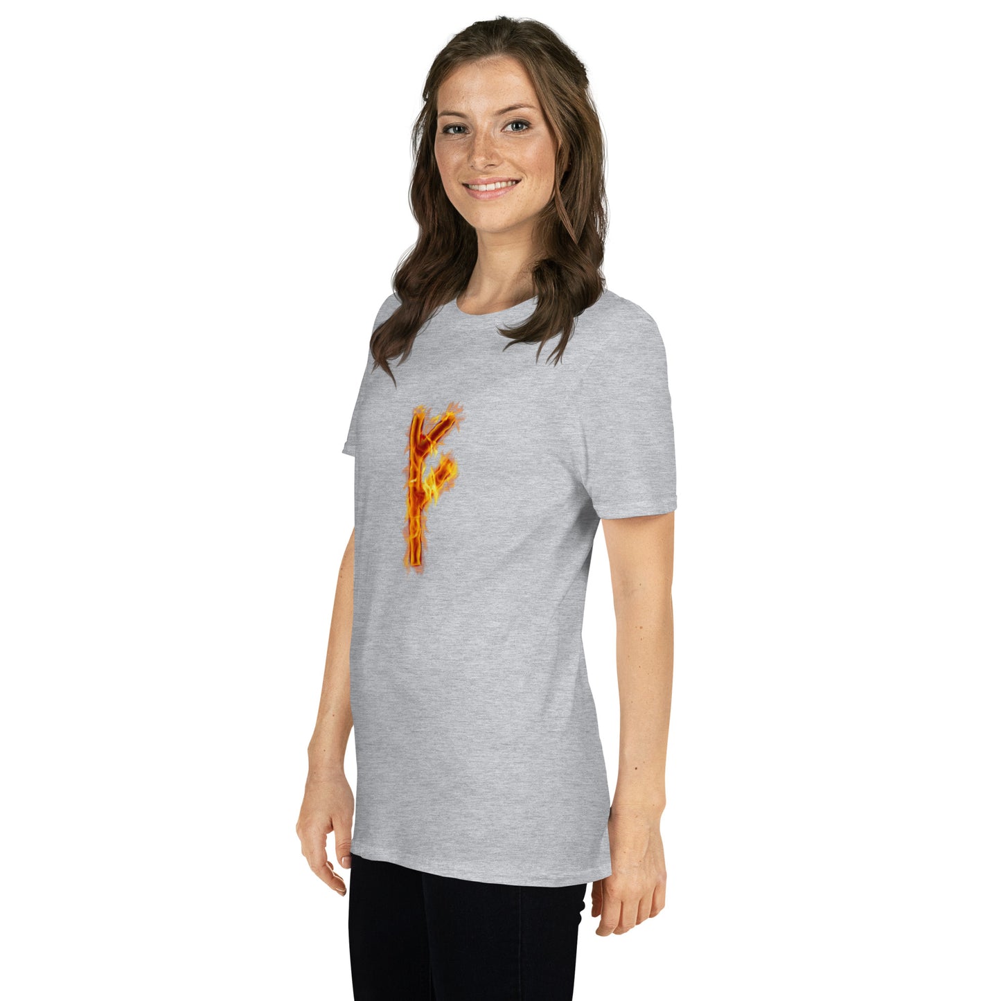 Fire Rune Fehu Short-Sleeve T-Shirt