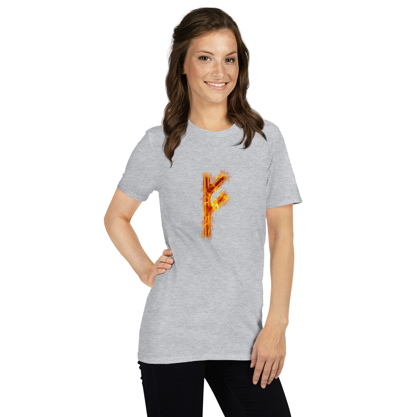 Fire Rune Fehu Short-Sleeve T-Shirt