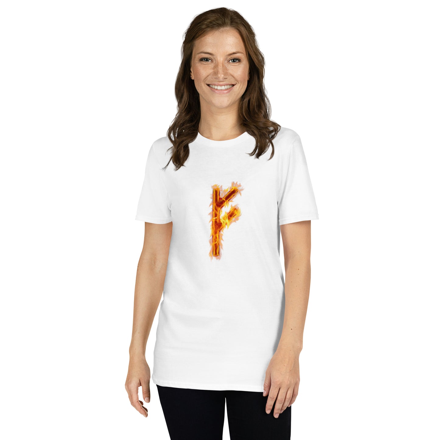 Fire Rune Fehu Short-Sleeve T-Shirt