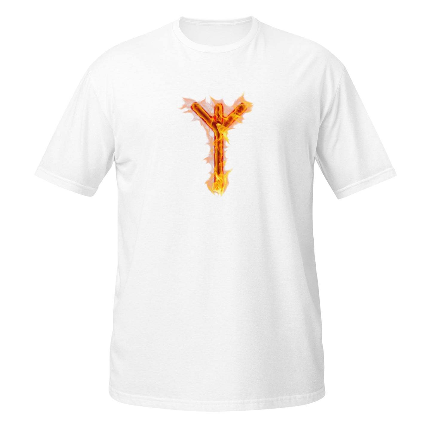 Fire Rune Algiz Short-Sleeve T-Shirt