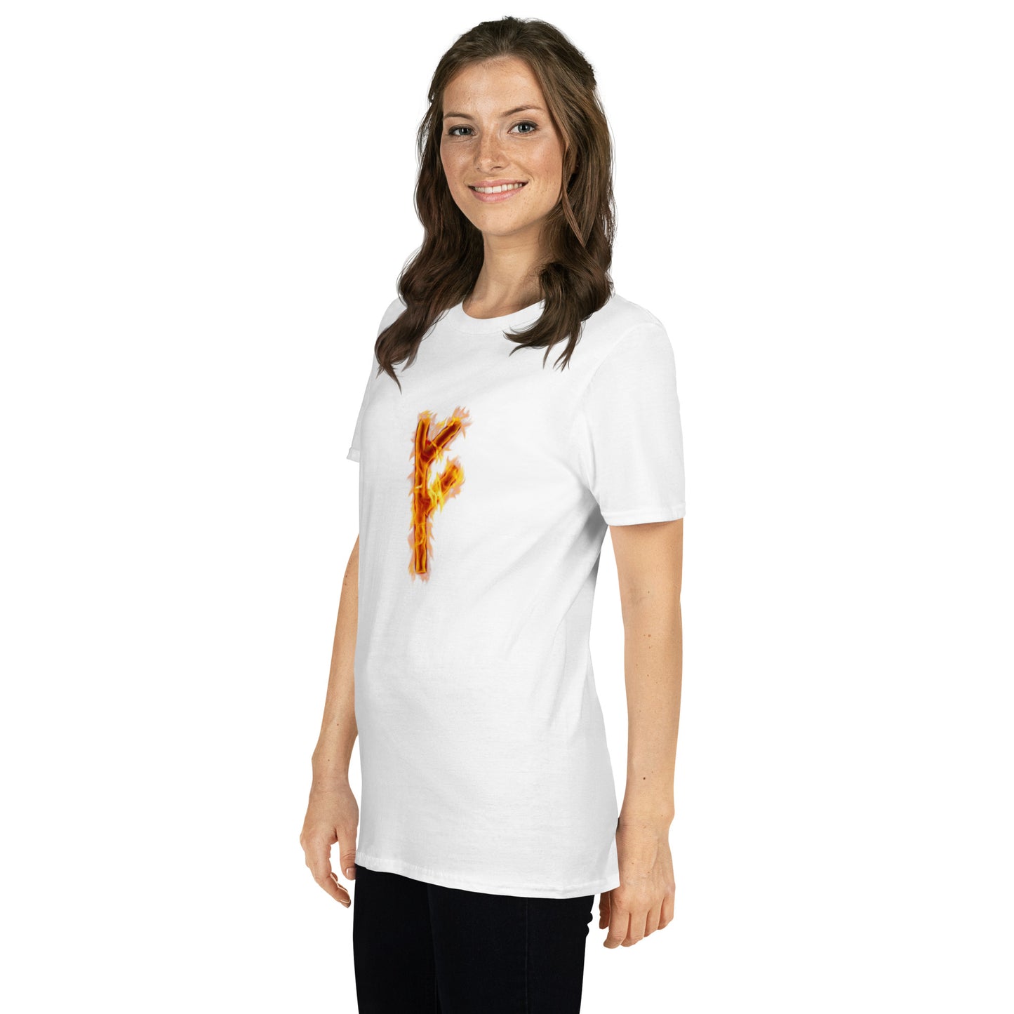 Fire Rune Fehu Short-Sleeve T-Shirt