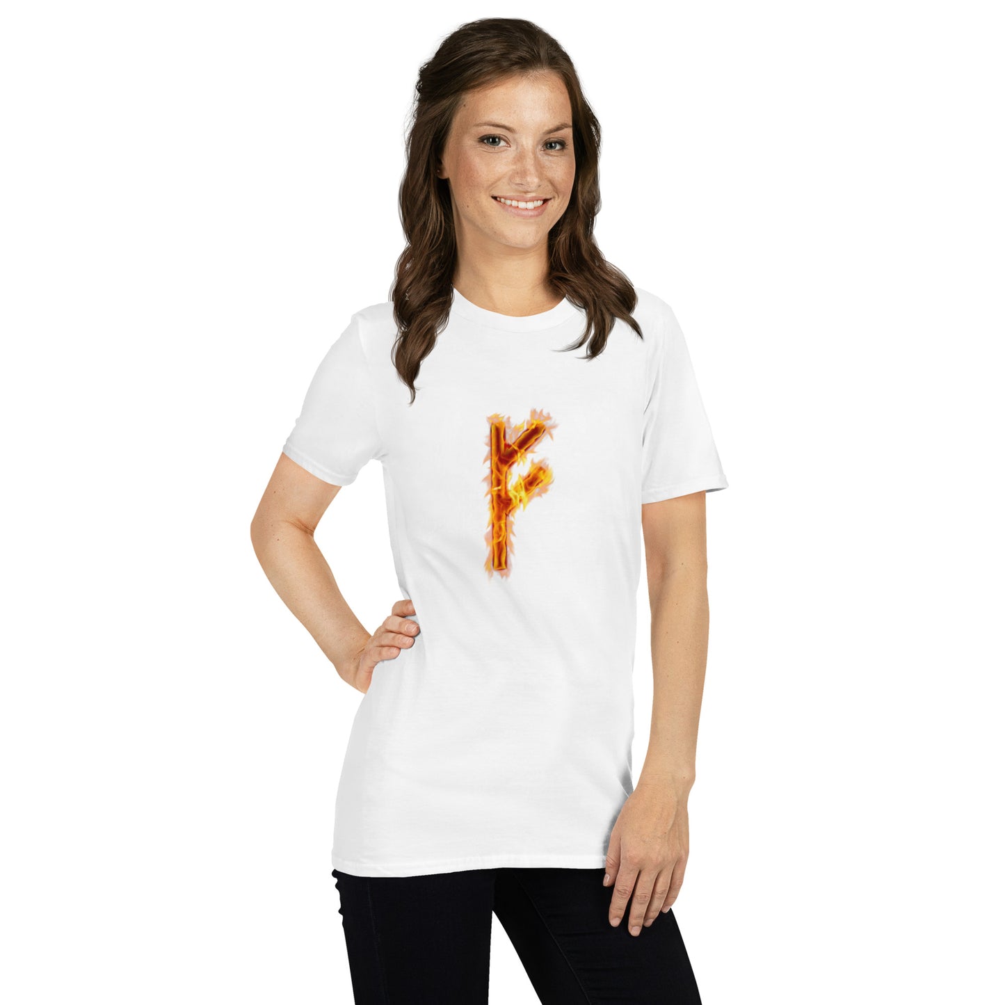 Fire Rune Fehu Short-Sleeve T-Shirt