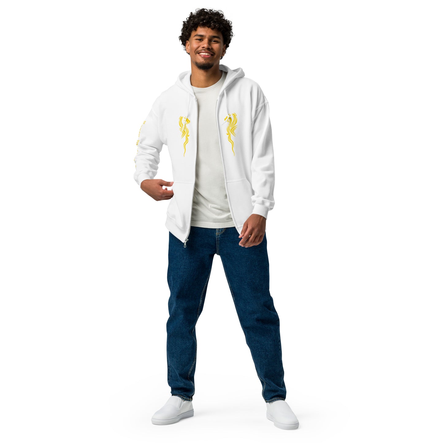 RWV Dragon Heavy Blend Zip Hoodie Gold