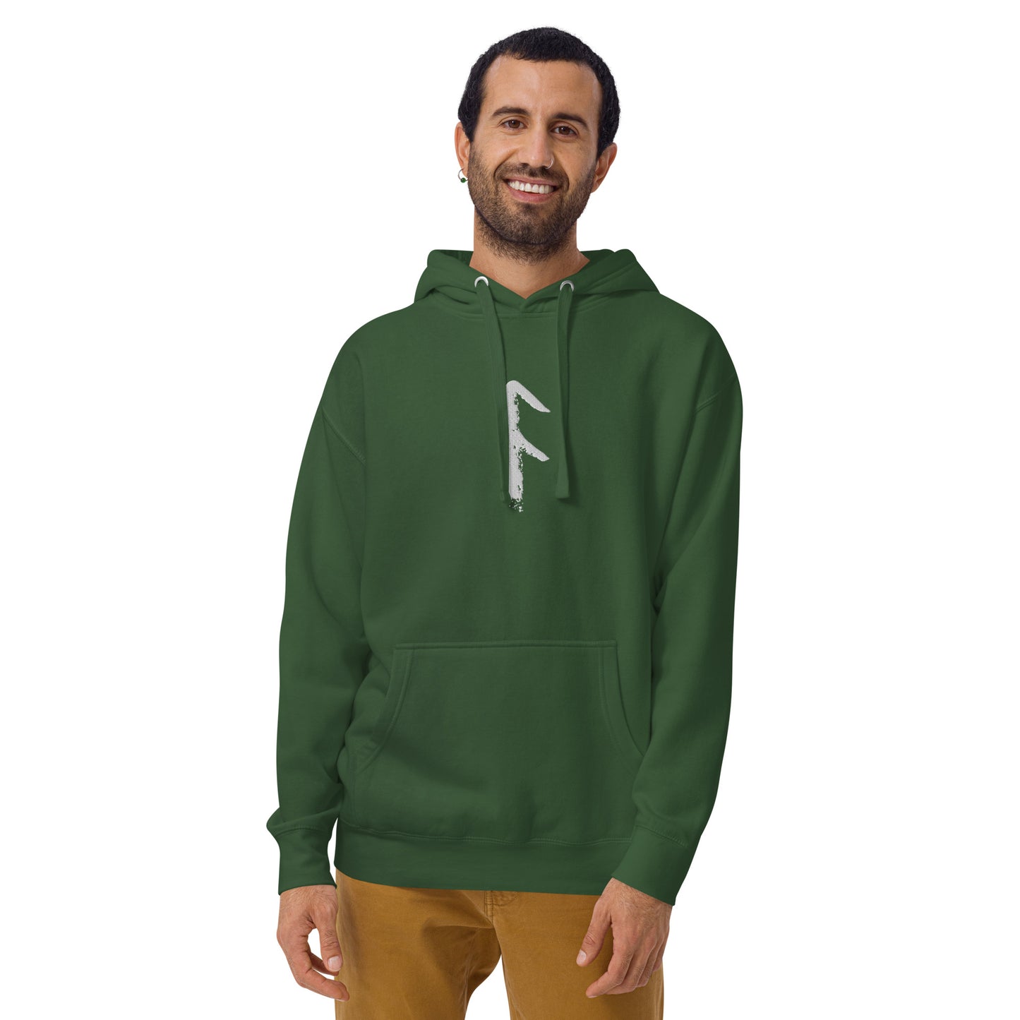 Ansuz Rune Embroidery Unisex Hoodie