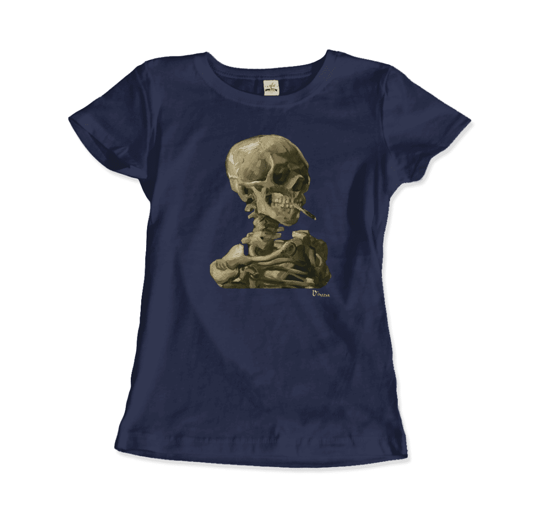 Van Gogh Skull of a Skeleton with Burning Cigarette 1886 T-Shirt by Art-O-Rama Shop