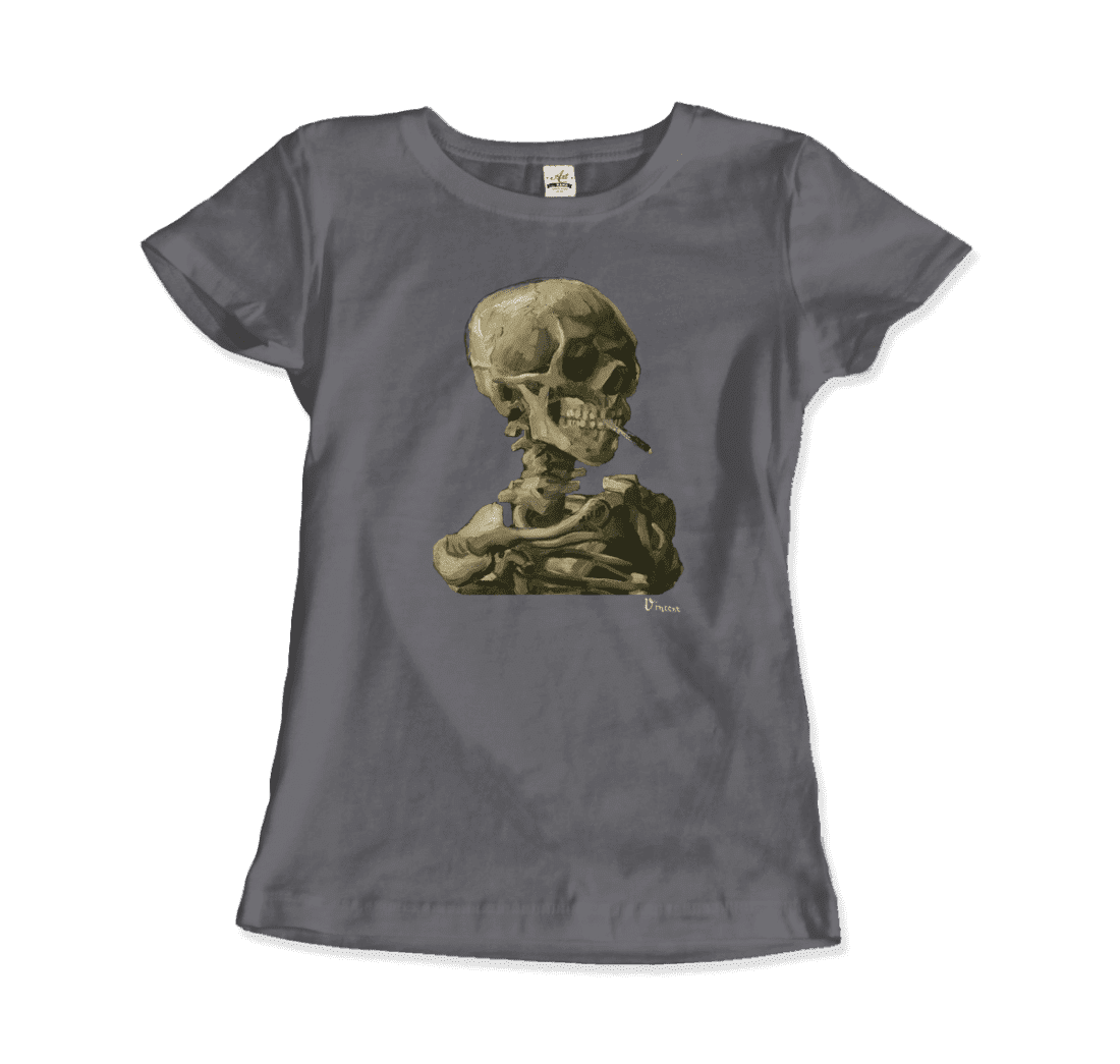 Van Gogh Skull of a Skeleton with Burning Cigarette 1886 T-Shirt by Art-O-Rama Shop