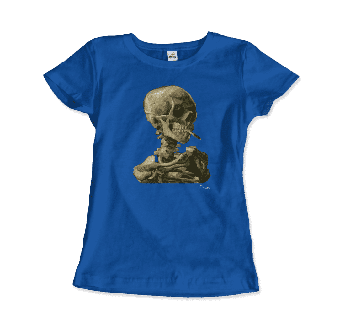 Van Gogh Skull of a Skeleton with Burning Cigarette 1886 T-Shirt by Art-O-Rama Shop