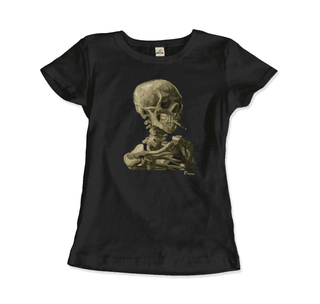 Van Gogh Skull of a Skeleton with Burning Cigarette 1886 T-Shirt by Art-O-Rama Shop