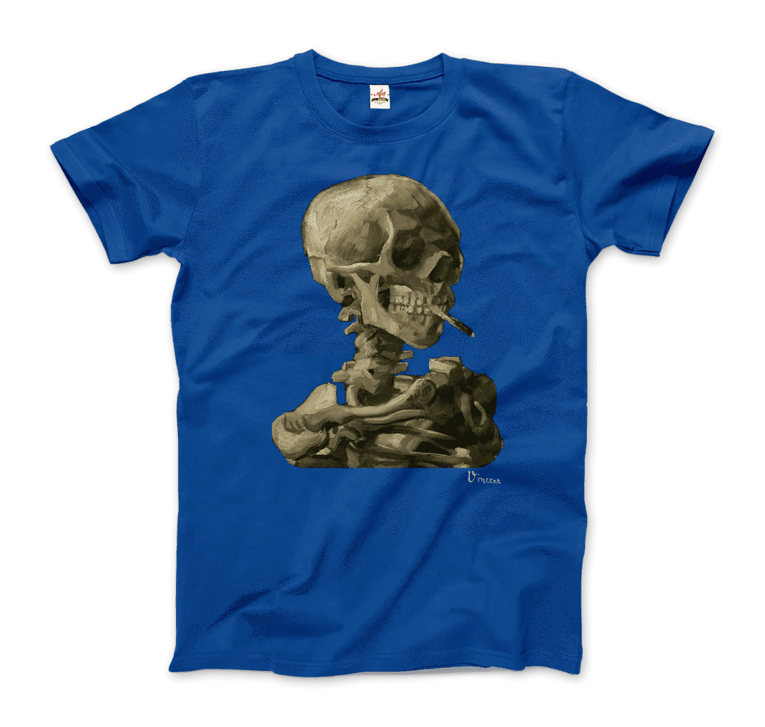 Van Gogh Skull of a Skeleton with Burning Cigarette 1886 T-Shirt by Art-O-Rama Shop