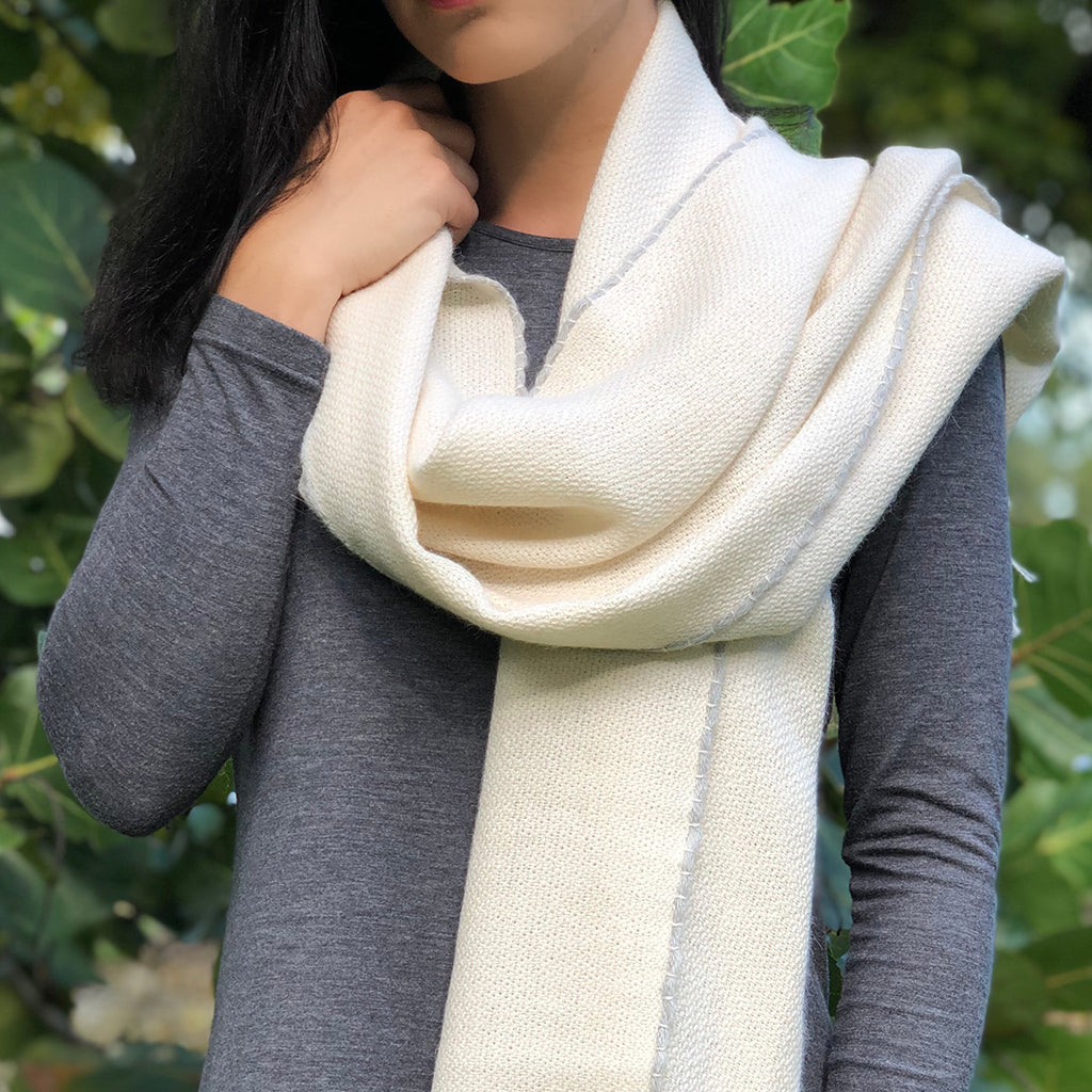 Andes Snow Baby Alpaca Scarf by SLATE + SALT